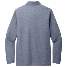 TravisMathew TM1MZ343 Oceanside Heather Long Sleeve Polo - Blue Nights Heather