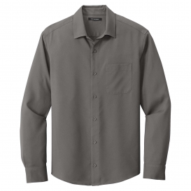 Port Authority W401 Long Sleeve Performance Staff Shirt - Graphite