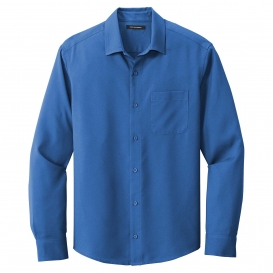 Port Authority W401 Long Sleeve Performance Staff Shirt - True Blue