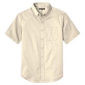 Port Authority W809 Short Sleeve SuperPro React Twill Shirt - Ecru