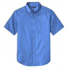 Port Authority W809 Short Sleeve SuperPro React Twill Shirt - Ultramarine Blue