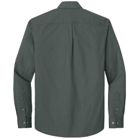 Port Authority W816 Long Sleeve Nailhead Easy Care Shirt - Deep Black
