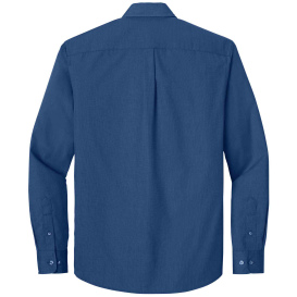 Port Authority W816 Long Sleeve Nailhead Easy Care Shirt - Mediterranean Blue