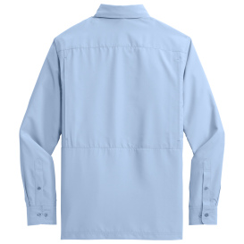 Port Authority W960 Long Sleeve UV Daybreak Shirt - Light Blue