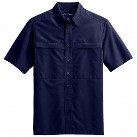 Port Authority W961 Short Sleeve UV Daybreak Shirt - True Navy | Full ...