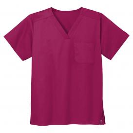Wink WW3160 Unisex WorkFlex Chest Pocket V-Neck Scrub Top - Wine
