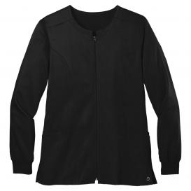 Wink WW4088 Women\'s Premiere Flex Full-Zip Scrub Jacket - Black