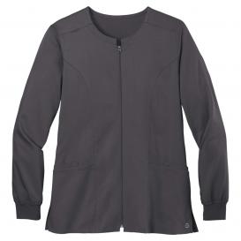 Wink WW4088 Women\'s Premiere Flex Full-Zip Scrub Jacket - Pewter