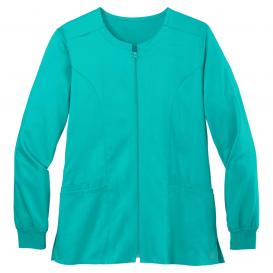 Wink WW4088 Women's Premiere Flex Full-Zip Scrub Jacket - Teal