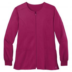 Wink WW4088 Women\'s Premiere Flex Full-Zip Scrub Jacket - Wine
