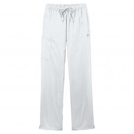 Wink WW4158 Women\'s Premiere Flex Cargo Pocket Scrub Pants - White