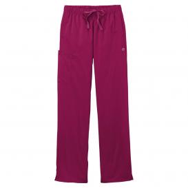 Wink WW4158 Women\'s Premiere Flex Cargo Pocket Scrub Pants - Wine