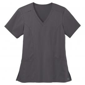 Wink WW4168 Women\'s WorkFlex Mock Wrap Scrub Top - Pewter