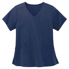 Wink WW4268 Women\'s Premiere Flex Mock Wrap Scrub Top - Navy
