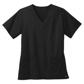 Wink WW4560 Women\'s WorkFlex V-Neck Scrub Top - Black