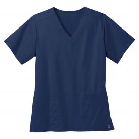 Wink WW4560 Women\'s WorkFlex V-Neck Scrub Top - Navy