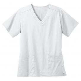 Wink WW4560 Women\'s WorkFlex V-Neck Scrub Top - White
