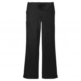 Wink WW4750P Women\'s Petite WorkFlex Flare Leg Cargo Pocket Scrub Pants - Black