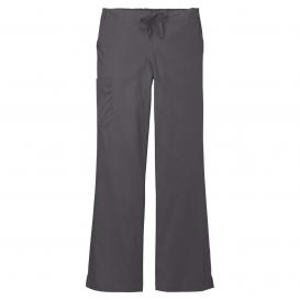 Wink WW4750P Women\'s Petite WorkFlex Flare Leg Cargo Pocket Scrub Pants - Pewter