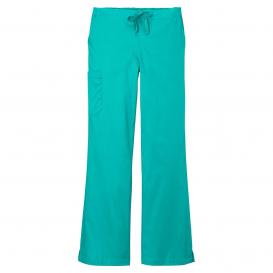 Wink WW4750P Women\'s Petite WorkFlex Flare Leg Cargo Pocket Scrub Pants - Teal