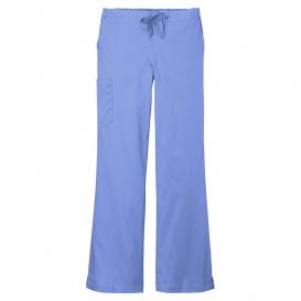 Wink WW4750T Women\'s Tall WorkFlex Flare Leg Cargo Pocket Scrub Pants - Ceil Blue