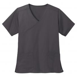 Wink WW4760 Women\'s WorkFlex Mock Wrap Scrub Top - Pewter