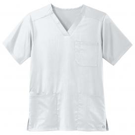 Wink WW5068 Men\'s Premiere Flex V-Neck Scrub Top - White