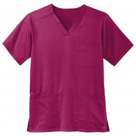 Wink WW5068 Men\'s Premiere Flex V-Neck Scrub Top - Wine