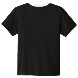 Sport-Tek YST100 Competitor United Crew - Black/White