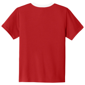 Sport-Tek YST100 Competitor United Crew - Deep Red/White