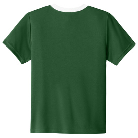 Sport-Tek YST100 Competitor United Crew - Forest Green/White
