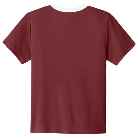 Sport-Tek YST100 Competitor United Crew - Maroon/White