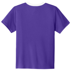 Sport-Tek YST100 Competitor United Crew - Purple/White