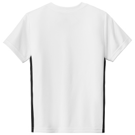 Sport-Tek YST101 Youth Competitor United V-Neck - White/Black