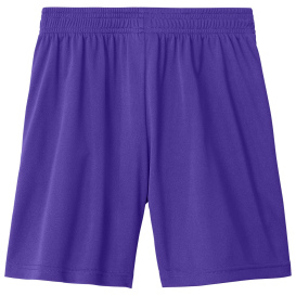 Sport-Tek YST103 Youth Competitor United 5" Shorts - Purple/White