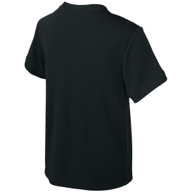 Sport-Tek YST440 Youth Club Short Sleeve Crew - Black/Black