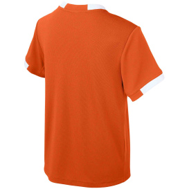 Sport-Tek YST440 Youth Club Short Sleeve Crew - Deep Orange/White