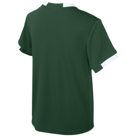 Sport-Tek YST440 Youth Club Short Sleeve Crew - Forest Green/White