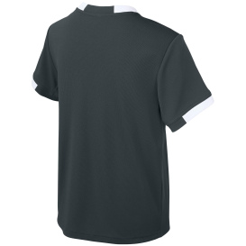 Sport-Tek YST440 Youth Club Short Sleeve Crew - Iron Gray/White