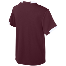 Sport-Tek YST440 Youth Club Short Sleeve Crew - Maroon/White