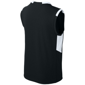 Sport-Tek YST441 Youth Club Sleeveless V-Neck - Black/White