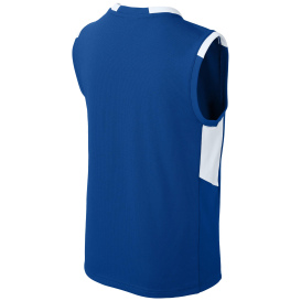 Sport-Tek YST441 Youth Club Sleeveless V-Neck - True Royal/White