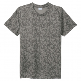 Sport-Tek YST460 Youth Digi Camo Tee - Grey Concrete