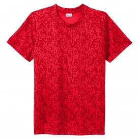 Sport-Tek YST460 Youth Digi Camo Tee - True Red