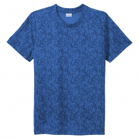Sport-Tek YST460 Youth Digi Camo Tee - True Royal