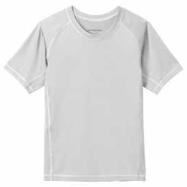 Sport-Tek YST470 Youth Rashguard Tee - White