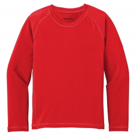 Sport-Tek YST470LS Youth Long Sleeve Rashguard Tee - True Red