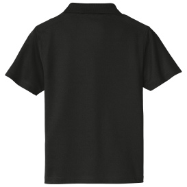 Sport-Tek YST740 Youth UV Micropique Polo - Black