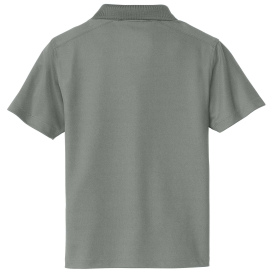 Sport-Tek YST740 Youth UV Micropique Polo - Grey Concrete