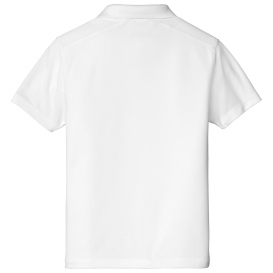 Sport-Tek YST740 Youth UV Micropique Polo - White